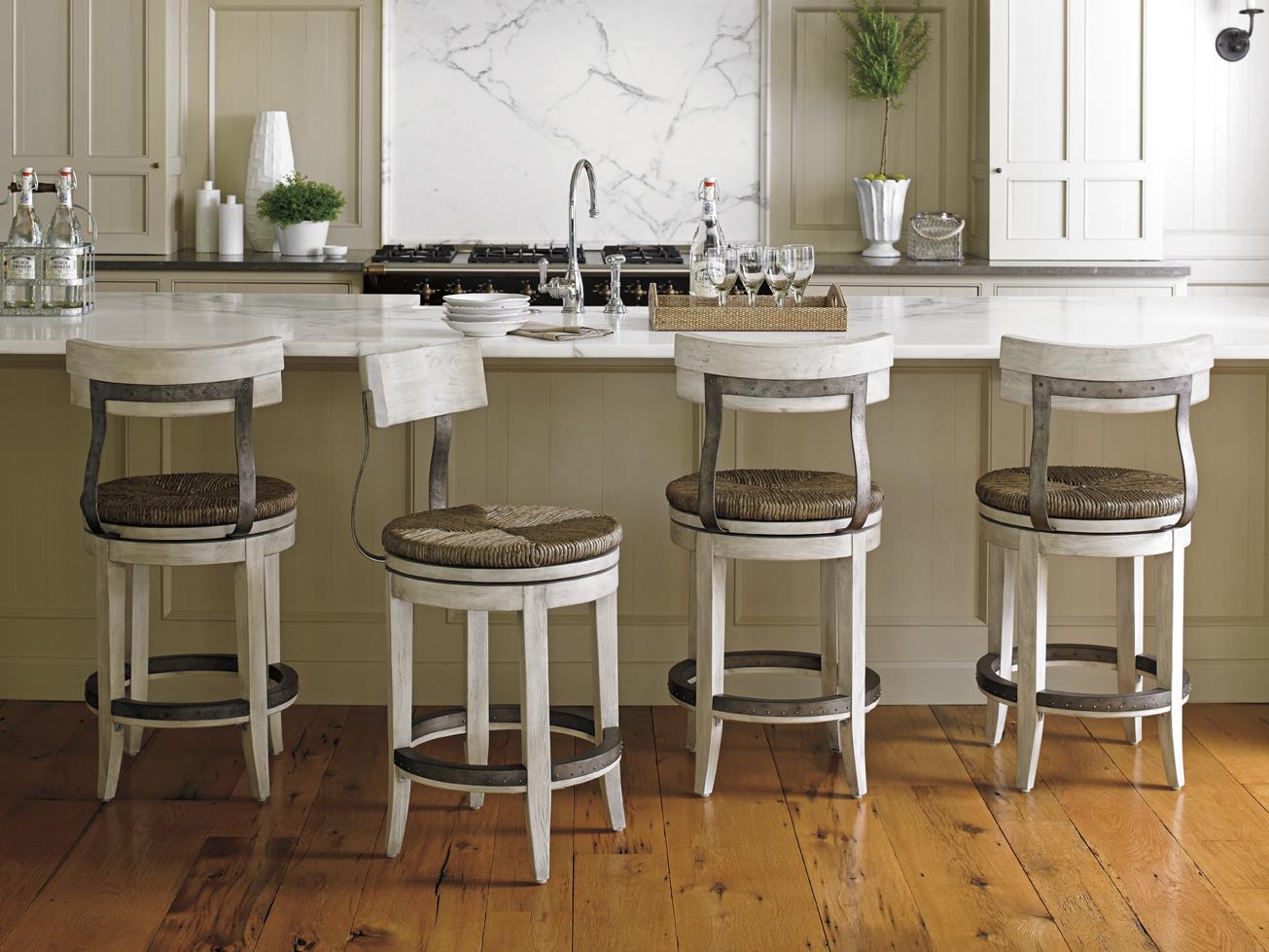Lexington Oyster Bay 263799488 Merrick Swivel Counter Stool with Rush